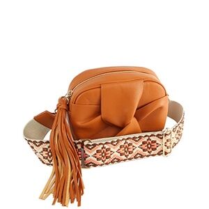 Woven Strap Knot Front Crossbody